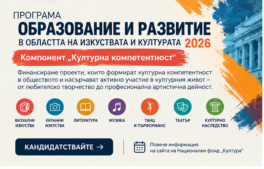 Нова възможност за финансиране на културни проекти – до 12 000 евро!